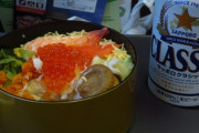 【画像あり】駅弁+ビール