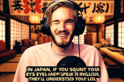【炎上】X民「Pewdiepie「日本では目を細めて英語を発音すると通じるぜwwwwwギャハハハw」」←正体がバレてしまう