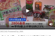 【悲報】今日から2800品目値上げへｗｗｗ
