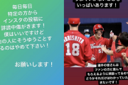 カープ小園、特定人物から誹謗中傷を受ける「僕はいいですけど他の人にそうゆうことするのはやめて下さい！」