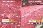 【動画】中国あるある、今度は河川が真っ赤っ赤、血の色に染まる！