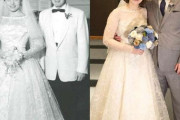 祖母が64年前に着たドレスで…花嫁が「そっくり」と話題に