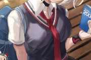 【FGO】制服姿の邪ンヌイラスト！！　制服＆眼鏡の邪ンヌいいですね！！