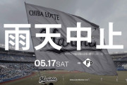 ロッテ対日本ハム、雨天中止