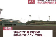 【朗報】2024年にプロ野球参入目標の静岡さん、スポンサーが見つかる