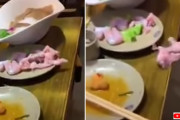むき身の生肉が皿の上から脱出するまでの動画が話題に。この肉はいったい何？