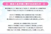 【ホロライブ】湊あくあ卒業に関するお知らせ