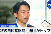 次の自民党総裁　小泉氏がトップに　テレ東・日経 8月世論調査