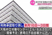 こいつらいっつも法的措置って言ってんな　～　「表現の不自由展かんさい」　会場側許可取り消しで法的措置を検討