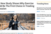 【衝撃】”運動”をうつ病治療の『第1の選択肢』にすべきとの研究結果、報告される
