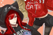 【FGO】猫の日の魔王ノッブ＆大人ドラコー！！　猫と戯れる二人好きです！！