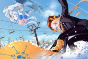 【FGO】ニキチッチちゃんとスキーを楽しむアビーちゃん！！　スノーボードのデザインいいですね！