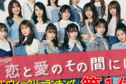 【NMB48】26thシングル「恋と愛のその間には」オリコンウィークリーCDシングルランキングで「たこ焼き、やけた！！」