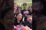 雨の神宮ライブ後の五百城茉央 小川彩 中西アルノ 川﨑桜 奥田いろは 井上和 260822