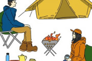 【衝撃】キャンプ場でお店屋さんみたいに道具を並べてるバカタレがいたｗｗｗｗｗ