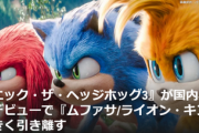 【朗報】ソニック新作映画がアメリカで公開、ディズニーのライオンキングを圧倒する