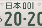 車のナンバープレートを犬ハサにしたい
