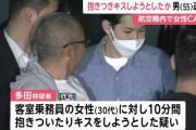 ANAの機内で10分間にわたりCAに抱きついたりキスをしようとした男を逮捕