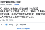 【悲報】京都市民「お巡りさん！クマ！クマ！」→人でした