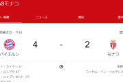 【速報】モナコ南野拓実さん、バイエルン相手に1ゴール1PK獲得の大活躍ｗｗｗｗｗｗｗｗなおチームは負ける