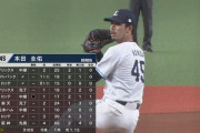 西武本田４回無失点も反省「後ろの投手陣に負担をかけてしまった」