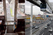 外国人「日本の空中モノレールを運転席から見るとこんな感じらしい！」