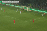 ◆Gif小ネタ◆DFB杯フランクフルト鎌田大地の２G目、シュートコースがヤバ過ぎる件ｗｗｗ