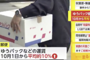 【悲報】ゆうパック、大幅値上げ