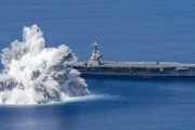 【動画】米海軍、空母「ジェラルド･R･フォード」の耐衝撃試験を公開！至近距離で爆発！