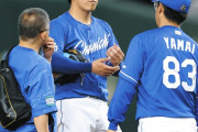 中日・柳裕也、「今、言えることはありません」　5イニング無失点もアクシデントで降板　右肩を気にするしぐさ　井上監督「抹消考えていない」