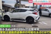 【画像】ビッグモーターさん、中古車の盗難が相次ぎ閉店後に車でバリケード作るのが義務化される