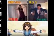 【涼宮ハルヒの憂鬱】ハルヒとキョン！平野綾と杉田がハレ晴レユカイを踊る【海外の反応】