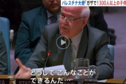 【悲報】国連安保理でパレスチナの国連大使が泣き崩れる