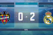 ◆リーガ◆5節 レバンテ×R・マドリー マドリー、ヴィニシウスとベンゼマのゴールで3連勝！首位浮上