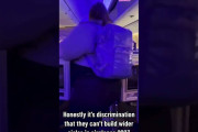 プラスサイズの女性が怒りのクレーム「飛行機内の通路が狭いのは『差別』」