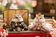 【ひな祭り】ハムスターのお雛様動画　かわいい