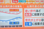 若い人ほど自民党に投票立憲に投票するのは老人だけと判明（画像あり） |  自民に投票するネトウヨなんてじじいばっかじゃん  |  うちの60代後半両親は共産党に入れたらしい…