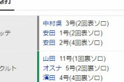 【緊急】神宮球場、4回でソロホームラン6本の異常事態