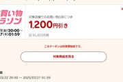 楽天市場､1万2000円以上で使える1200円オフクーポン配布 22日20時から利用可能