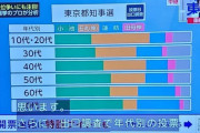 【速報】東京都知事選挙世代別支持者一覧WVWVWVWVWVWVWVWVWVWVWVWVWVWVWV