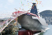 【国防】海上自衛隊の最新鋭護衛艦「もがみ」進水