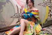 【画像】SKE48 松井珠理奈、花魁姿でセクシーな美脚を披露！