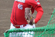 カープドラ5松本竜也が制球力アピール！フリー打撃に初登板、直球のみ40球で安打性4本のボール球2球のみ！担当の松本スカウト「相手が分かっていても空振りが取れる」