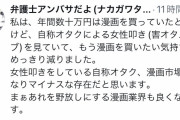 【画像】弁護士「年間数十万円の漫画を買ってたけど女性叩きするオタク多いから買う気失せたわ」→論破される