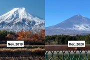 海外「富士山が縮んでる！」雪なしの不気味な富士山、昨年と比較した写真に海外から心配の声も