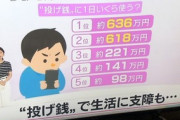 【話題】NHKで投げ銭特集…半年で1000万円投げた大学教授