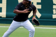 阪神・佐藤輝、森下らが甲子園で指名練習　岡田監督が見守る中、ミエセスが左翼守備、先発起用も　１日から敵地でヤクルト戦