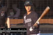 ロッテ山口 打率.176 1本 4打点 OPS.770