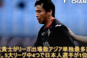 【朗報】乾貴士さん、スペイン・リーガ出場数アジア単独最多記録達成キターー！！ｗｗｗ