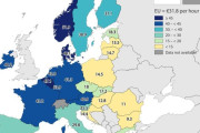 【画像】ヨーロッパの平均時給が発表され日本人卒倒ｗｗｗｗ